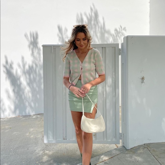 NWT Zara Gingham Knit Cardigan - Picture 4 of 5